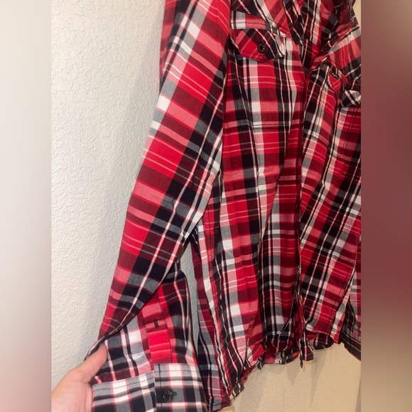 Custom Upcycled University of Kansas Jayhawk Button Up Size XL Unisex - Picture 6 of 9